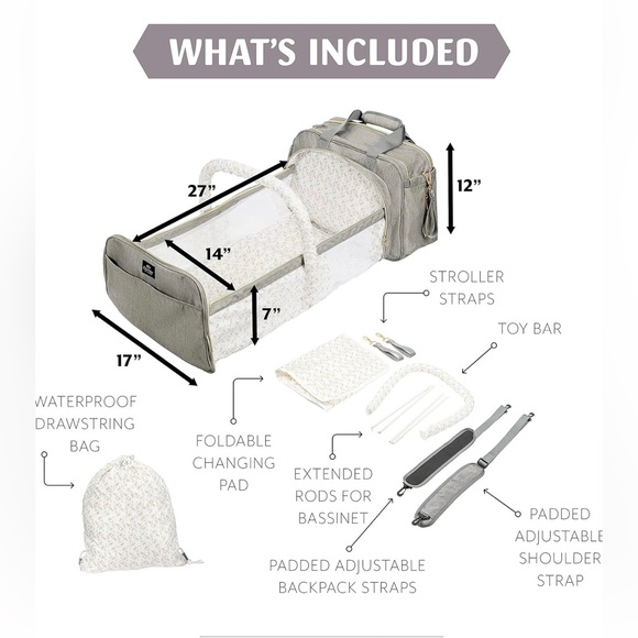 Courtier 4 in 1 Diaper Bag With Changing Station NWOT - Picture 6 of 15